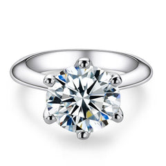 iiAthena Six Prong Solitaire Moissanite Engagement Ring