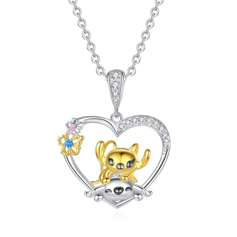 iiAthena Two Tone Koala Couple Necklace in Sterling Silver