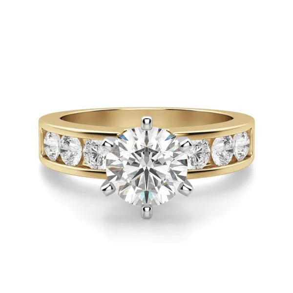 iiAthena Channel Setting Round Moissanite Engagement Ring
