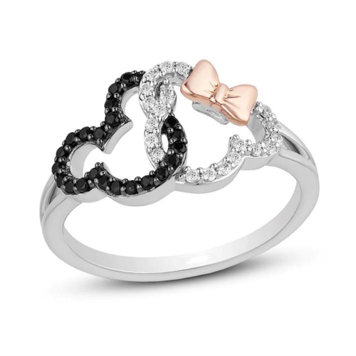 Round Cut Mouse Sterling Silver Ring