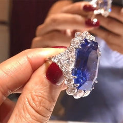 iiAthena Irregular Ceylon Sapphire Engagement Ring
