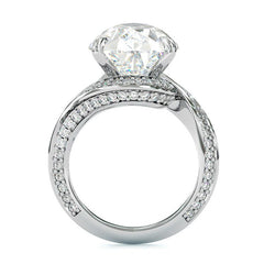 ByPass Twisted Pear Shaped Moissanite Engagement Ring