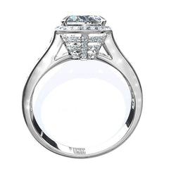 iiAthena Halo Pear Shaped Moissanite Engagement Ring