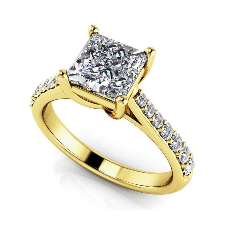 iiAthena Princess Cut Moissanite Engagement Ring