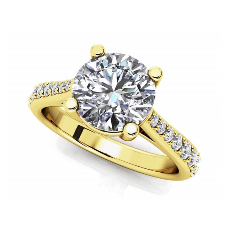 iiAthena Round Cut Moissanite Engagement Ring