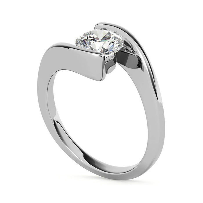 iiAthena Solitaire Bypass Moissanite Engagement Ring