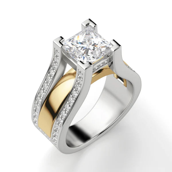 iiAthena Princess Cut Moissanite Engagement Ring