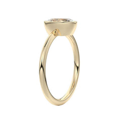 iiAthena Bezel Solitaire Oval Moissanite Engagement Ring