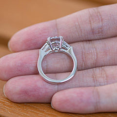 2.0ct Three Stone Moissanite Engagement Ring
