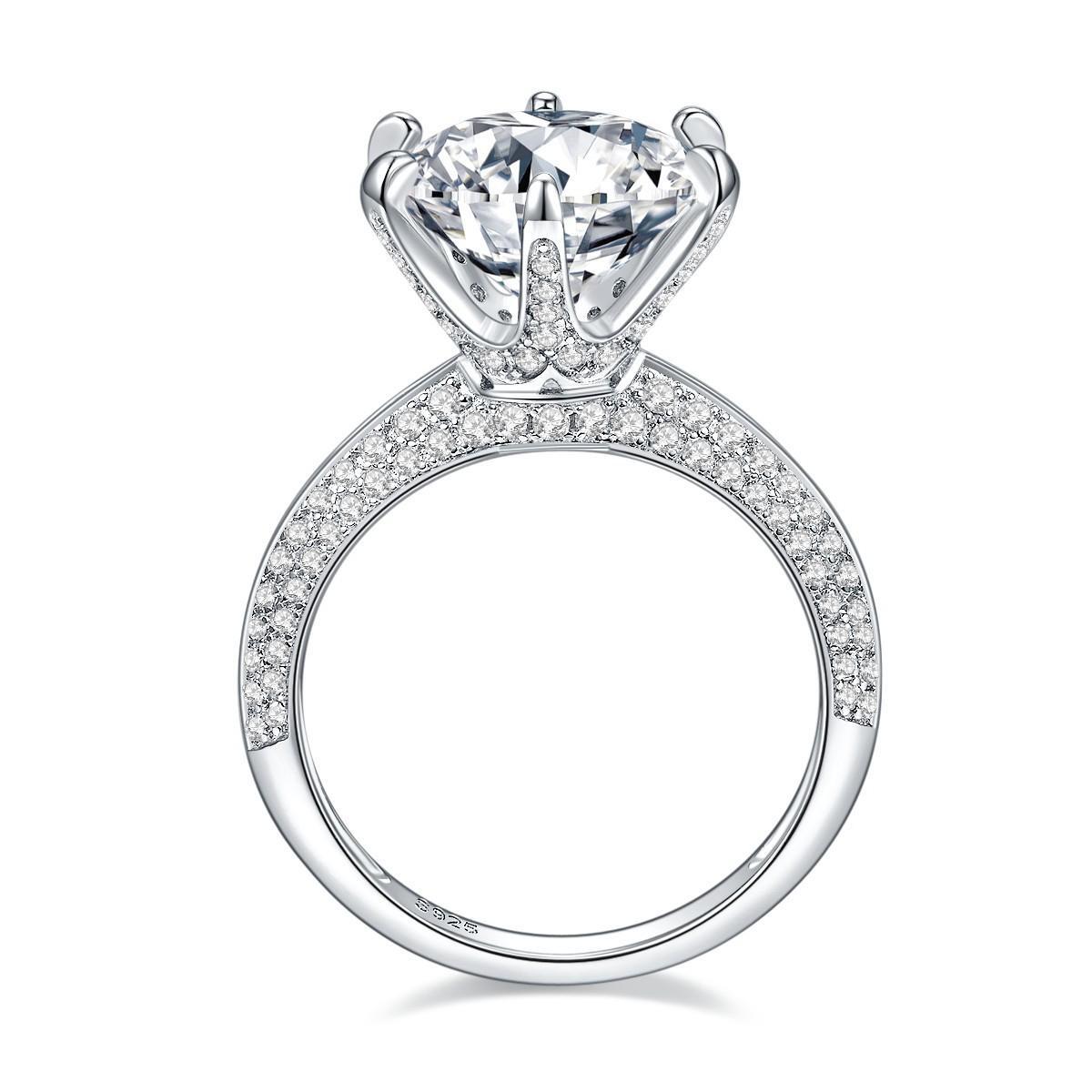 Six Prong Crown Moissanite Engagement Ring