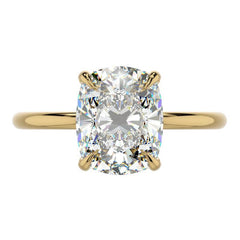 3.2 ct Cushion Cut Solitaire Moissanite Engagement Ring