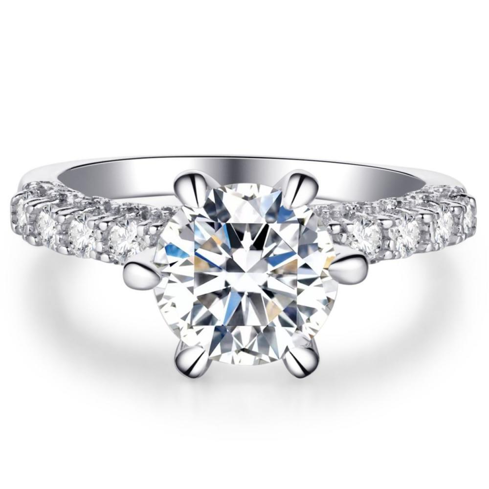 2.0ct Six Prong Moissanite Engagement Ring