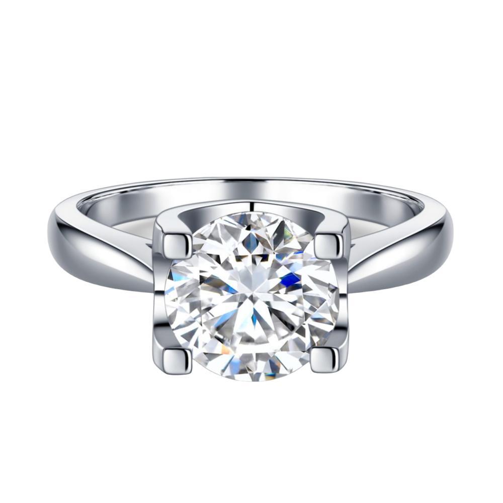 Round Solitaire Moissanite Engagement Ring