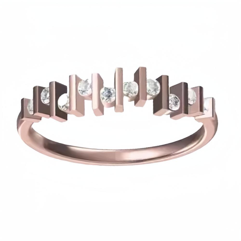 Music Inspired Moissanite Ring In Sterling Silver
