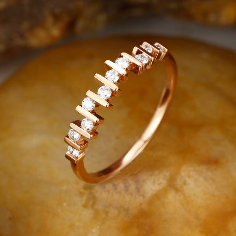 Music Inspired Moissanite Ring In Sterling Silver