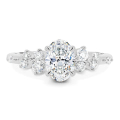 1ct Oval Cut Moissanite Engagement Ring