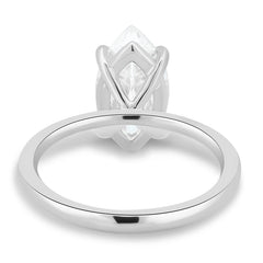 2ct Marquise Cut Solitaire Moissanite Engagement Ring