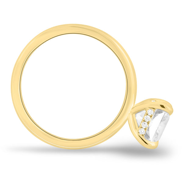 1.5ct Radiant Cut Hidden Halo Moissanite Engagement Ring