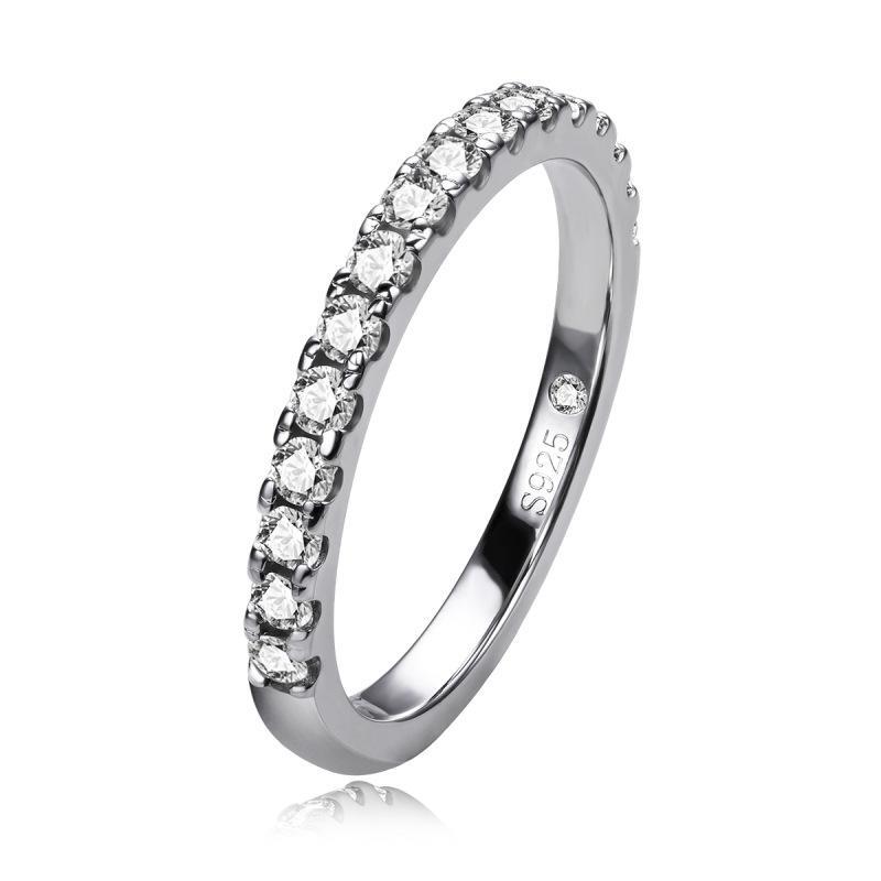iiAthena 2.0ct Round Moissanite Ring For Women Moissanite Bridal Set