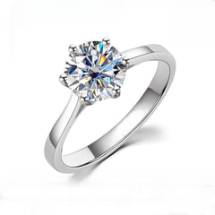 iiAthena 2.0ct Six Prong Solitaire Moissanite Ring