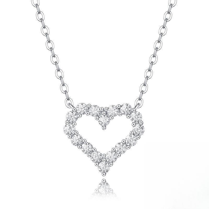 Heart Shaped Moissanite Necklace