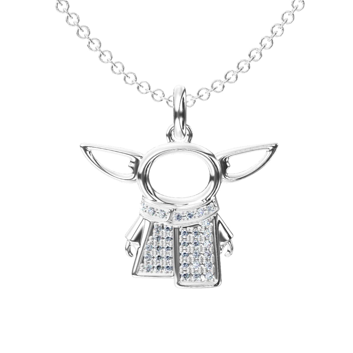 Cartoon Pendant Necklace In Sterling Silver