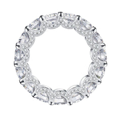 iiAthena U Prong Round Eternity White Sapphire Wedding Ring