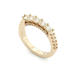 iiAthena Round Moissanite Anniversary Ring Wedding Ring For Women