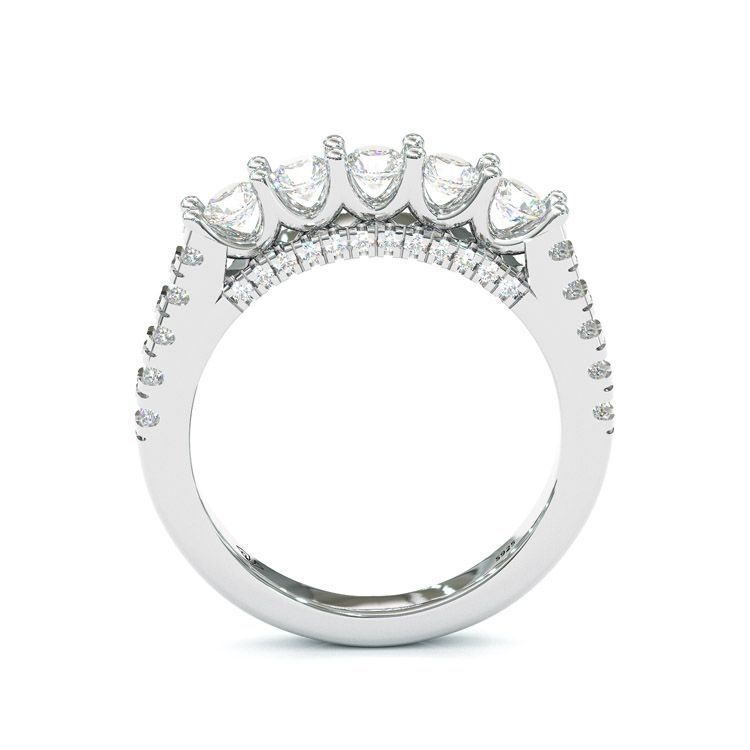 iiAthena Round Moissanite Anniversary Ring Wedding Ring For Women