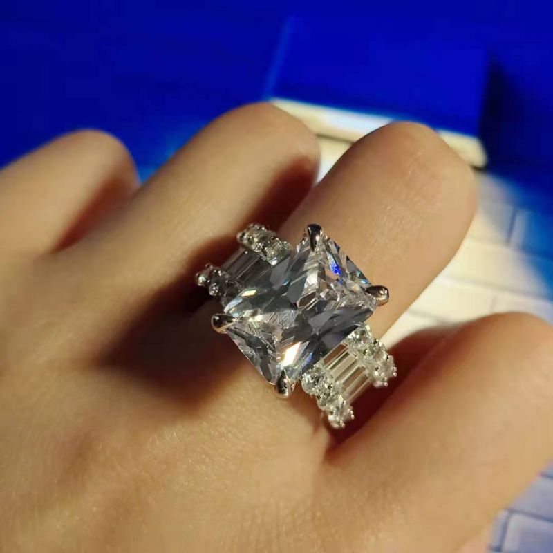 iiAthena 6.79CT Radiant Cut Engagement Ring