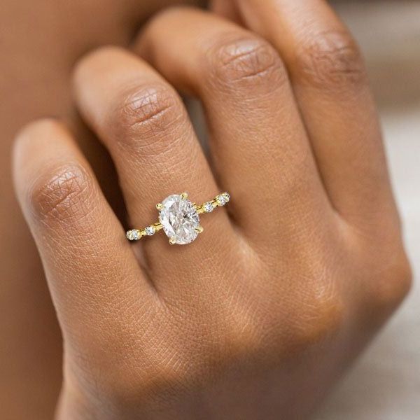iiAthena Oval Shaped Moissanite Engagement Ring