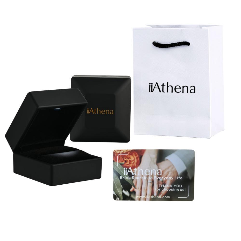 iiAthena Three-Row Birthstone Eternity Wedding Ring For Women