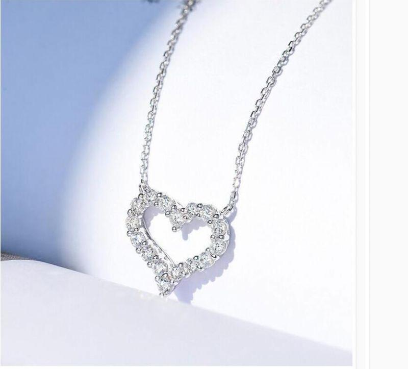 Heart Shaped Moissanite Necklace